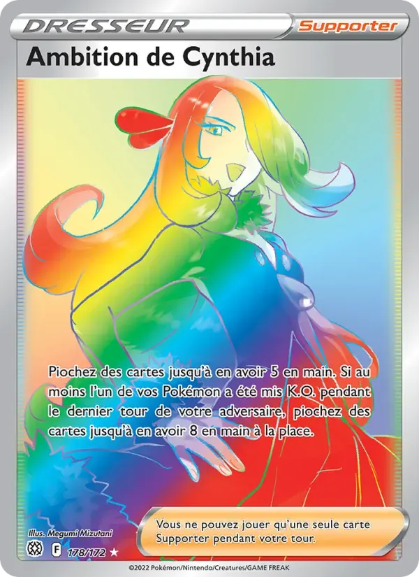 Ambition de Cynthia — Stars Étincelantes 178 French Pokémon card