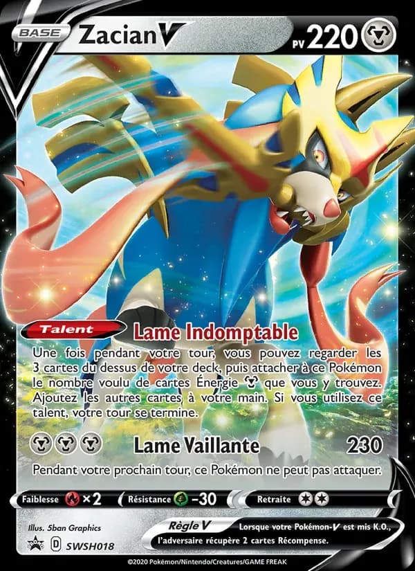 Zacian V — Promo SWSH SWSH018 French Pokémon card