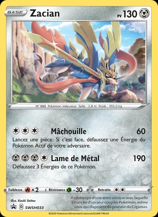 Zacian — Promo SWSH SWSH033 French Pokémon card