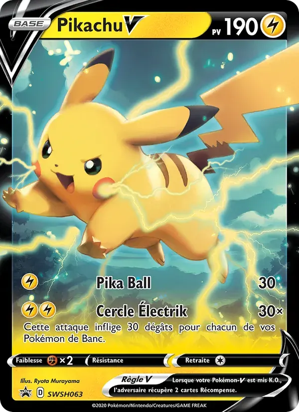 Pikachu V — Promo SWSH SWSH063 French Pokémon card