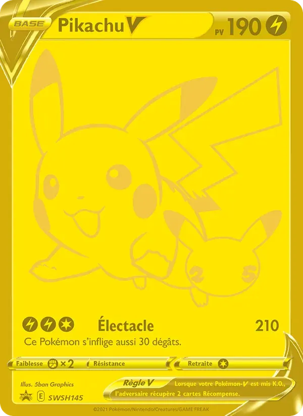 Pikachu V — Promo SWSH SWSH145 French Pokémon card