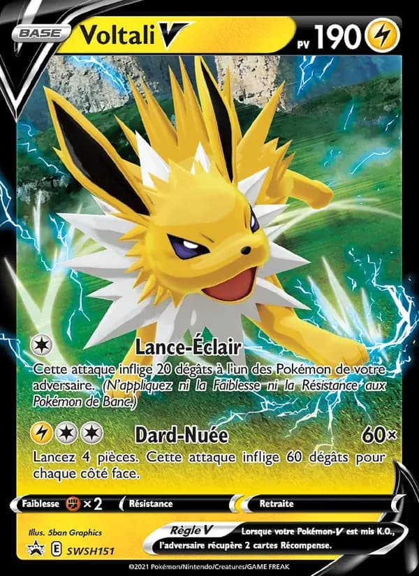 Voltali V — Promo SWSH SWSH151 French Pokémon card