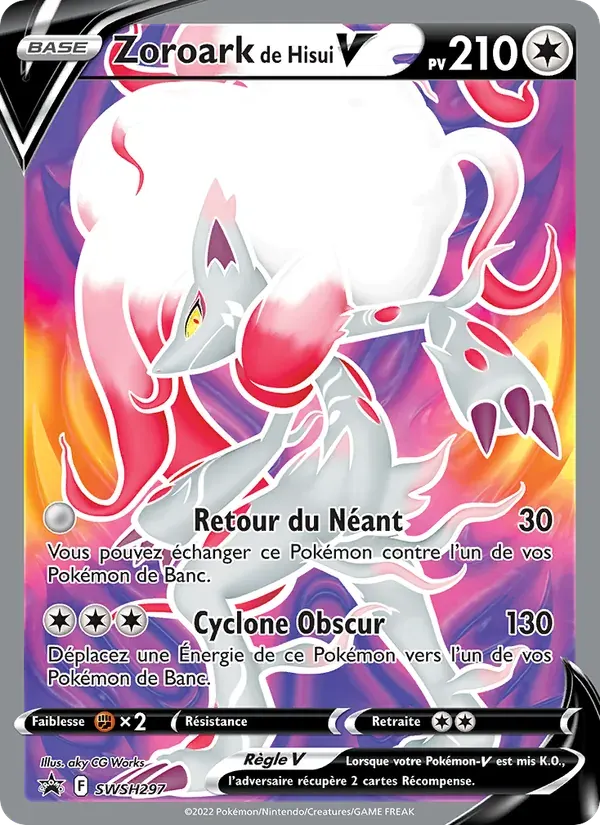 Zoroark de Hisui V — Promo SWSH SWSH297 French Pokémon card