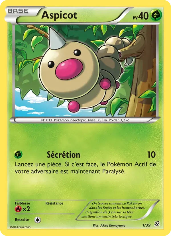 Aspicot — Bienvenue à Kalos 1 French Pokémon card