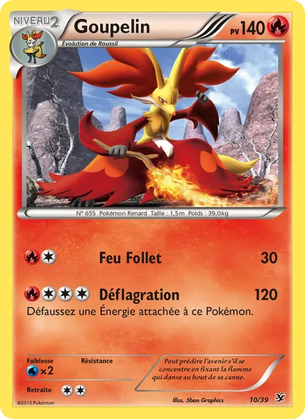 Goupelin — Bienvenue à Kalos 10 French Pokémon card