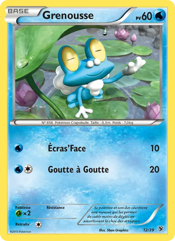Grenousse — Bienvenue à Kalos 12 French Pokémon card