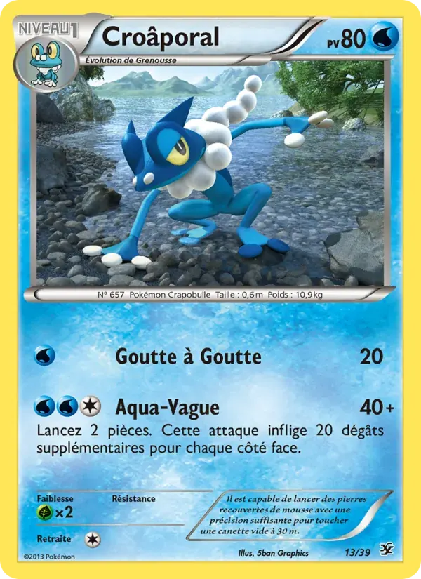 Croâporal — Bienvenue à Kalos 13 French Pokémon card