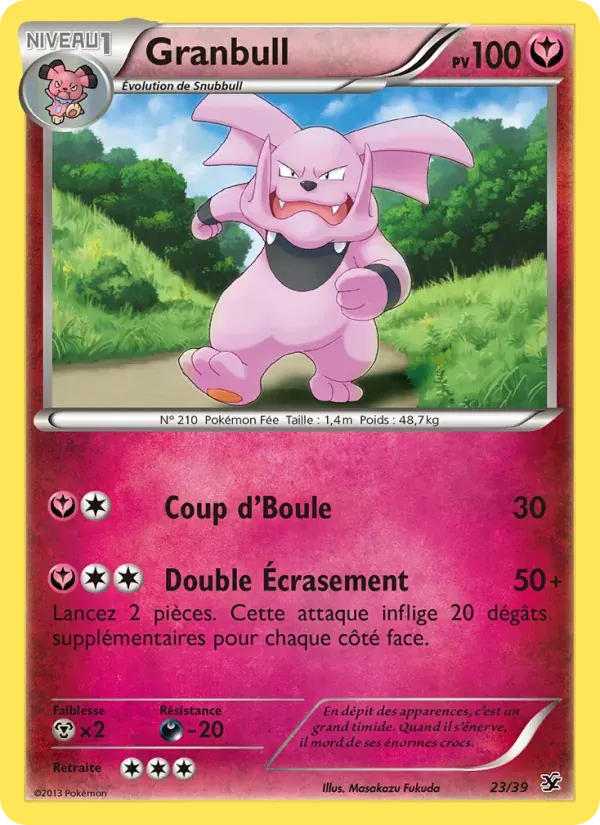 Granbull — Bienvenue à Kalos 23 French Pokémon card
