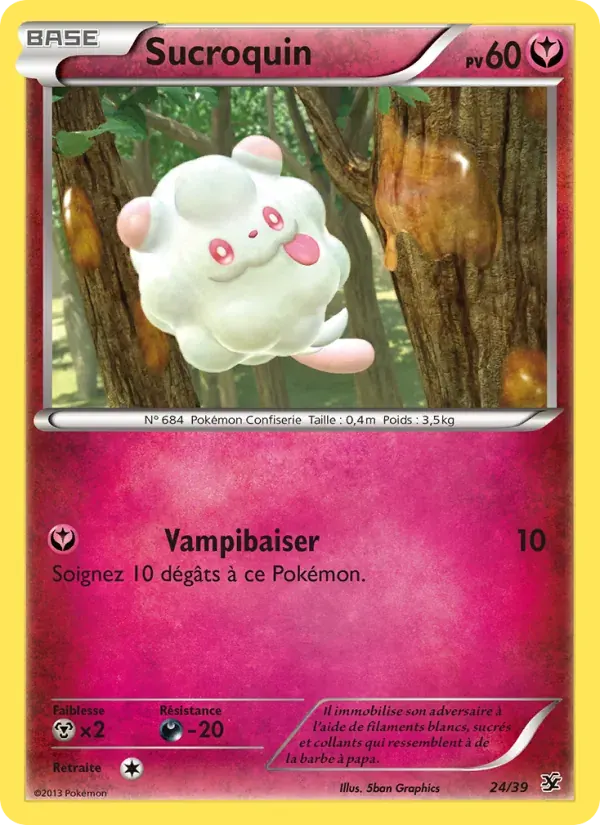 Sucroquin — Bienvenue à Kalos 24 French Pokémon card