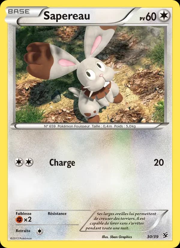 Sapereau — Bienvenue à Kalos 30 French Pokémon card