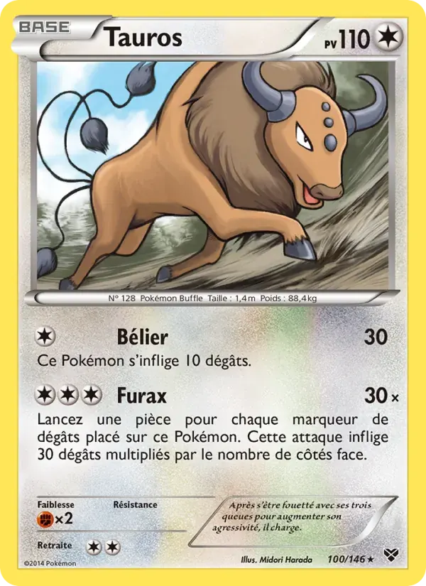 Tauros — XY 100 French Pokémon card