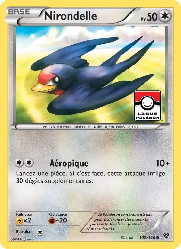 Nirondelle — XY 102 French Pokémon card