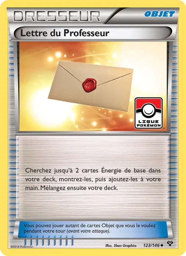 Lettre du Professeur — XY 123 French Pokémon card