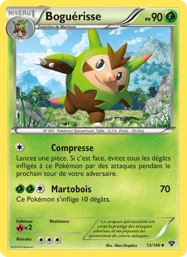 Boguérisse — XY 13 French Pokémon card