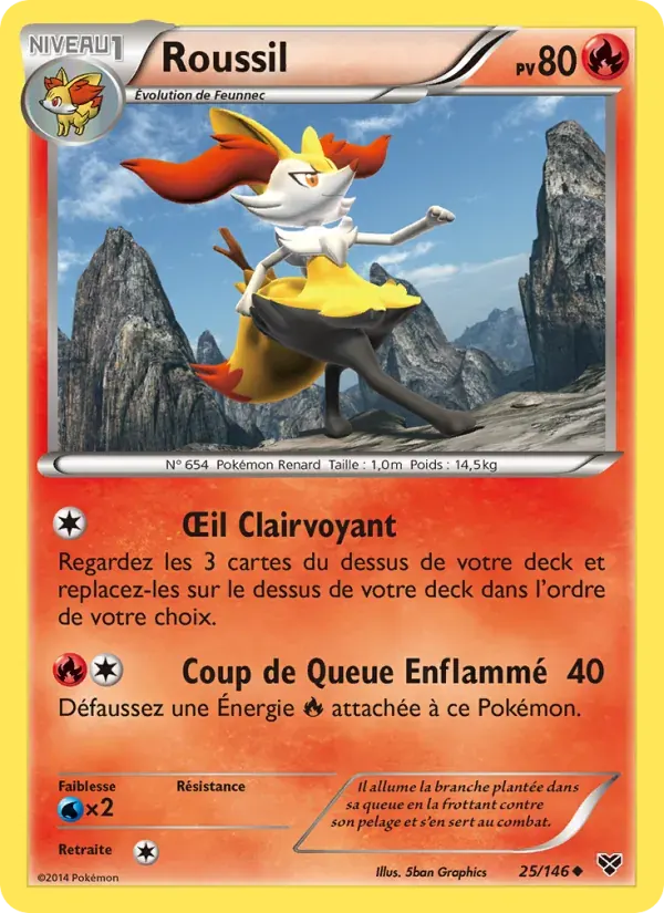 Roussil — XY 25 French Pokémon card