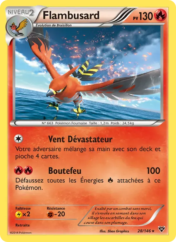 Flambusard — XY 28 French Pokémon card