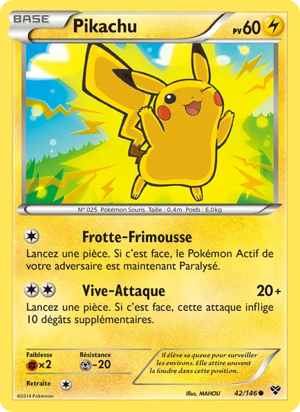 Pikachu — XY 42 French Pokémon card