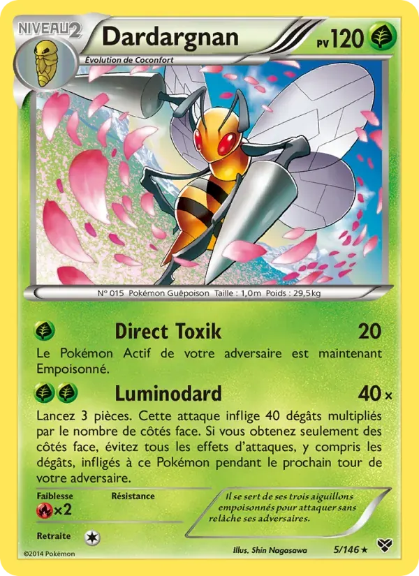 Dardargnan — XY 5 French Pokémon card
