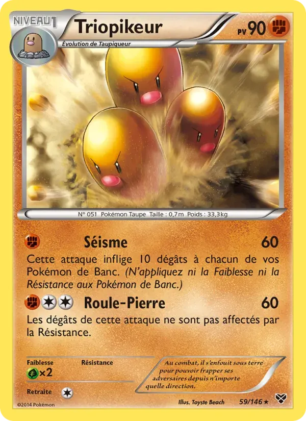 Triopikeur — XY 59 French Pokémon card