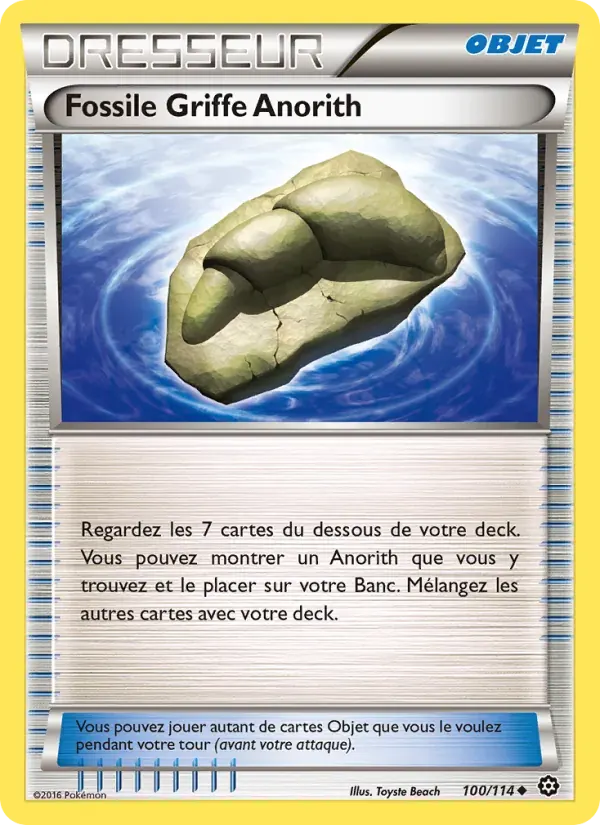 Fossile Griffe Anorith — Offensive Vapeur 100 French Pokémon card