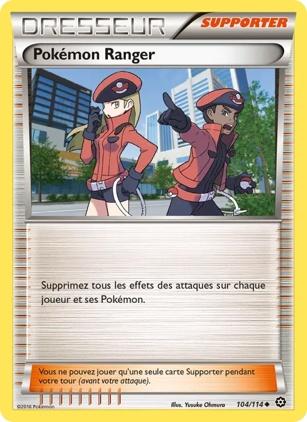 Pokémon Ranger — Offensive Vapeur 104 French Pokémon card
