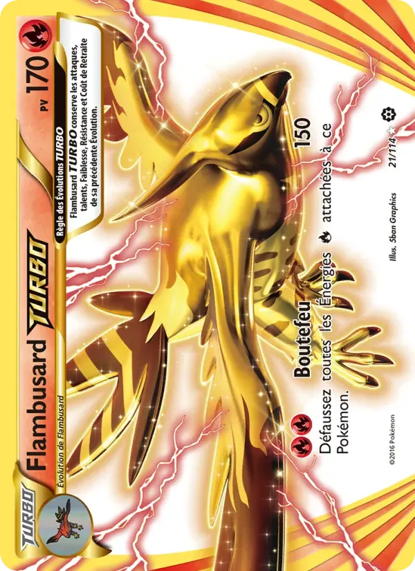 Flambusard TURBO — Offensive Vapeur 21 French Pokémon card