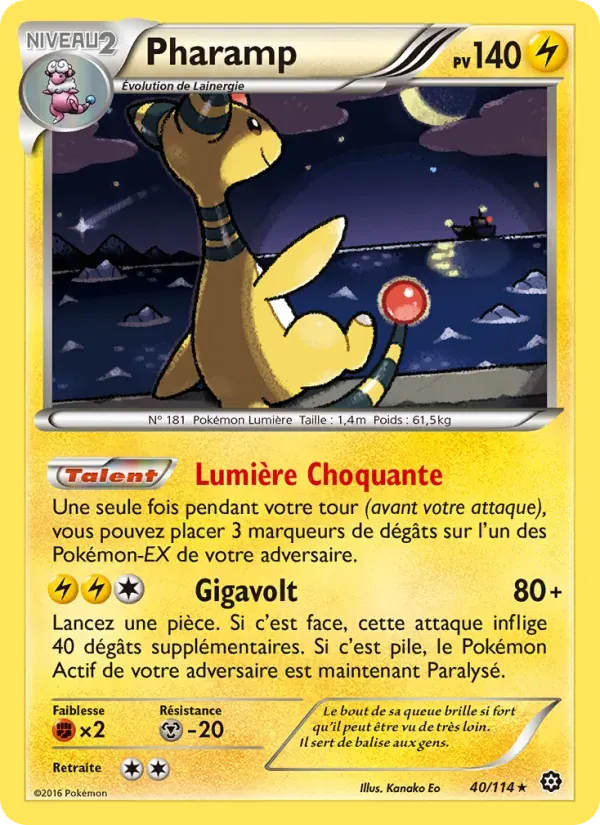 Pharamp — Offensive Vapeur 40 French Pokémon card