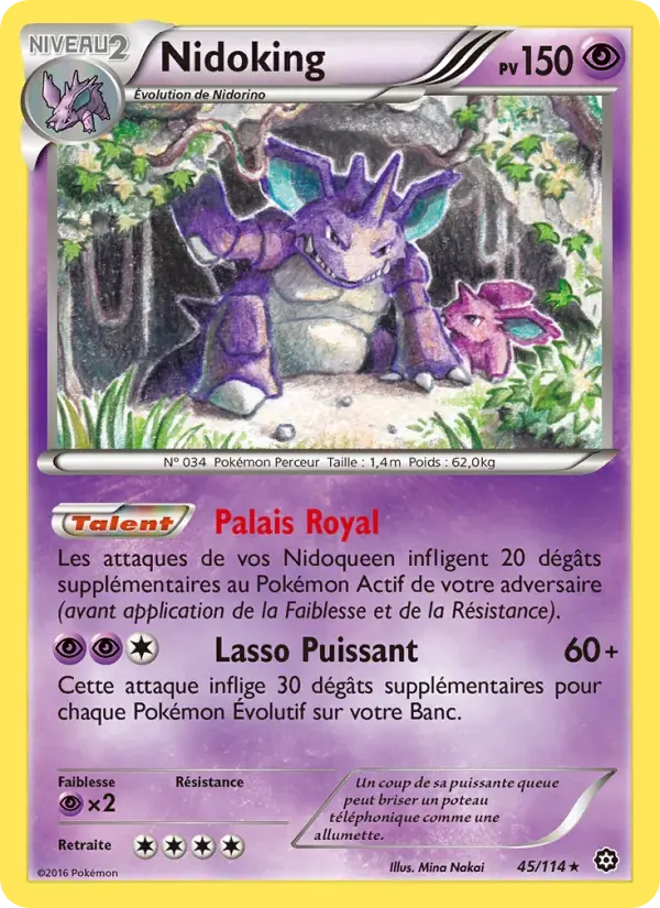 Nidoking — Offensive Vapeur 45 French Pokémon card