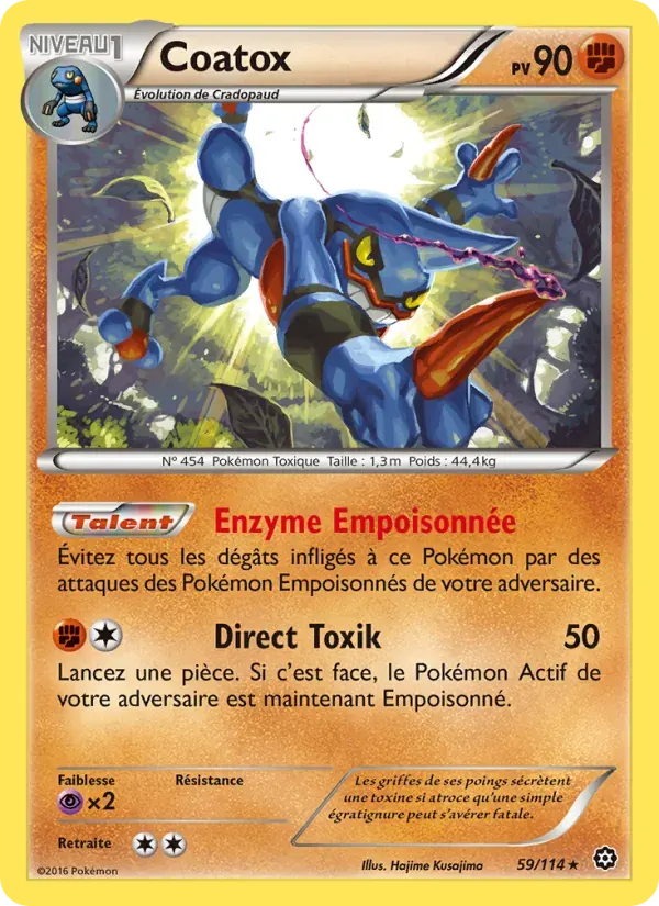 Coatox — Offensive Vapeur 59 French Pokémon card