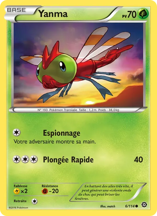 Yanma — Offensive Vapeur 6 French Pokémon card