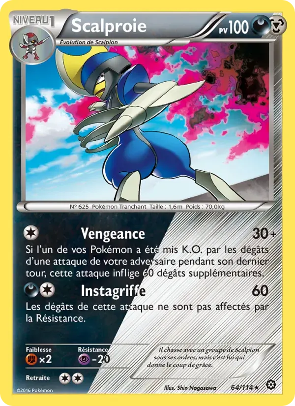 Scalproie — Offensive Vapeur 64 French Pokémon card