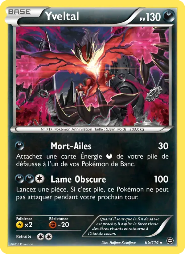 Yveltal — Offensive Vapeur 65 French Pokémon card