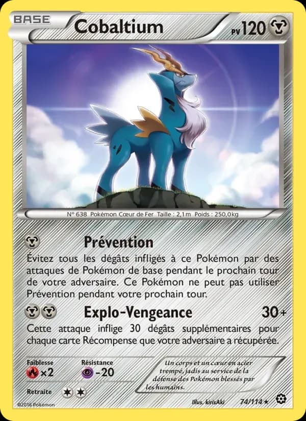 Cobaltium — Offensive Vapeur 74 French Pokémon card