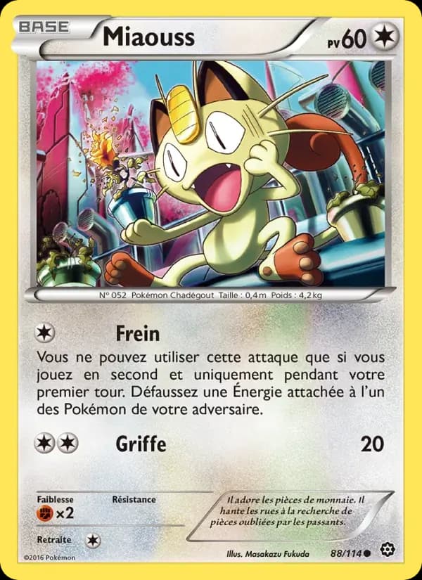 Miaouss — Offensive Vapeur 88 French Pokémon card