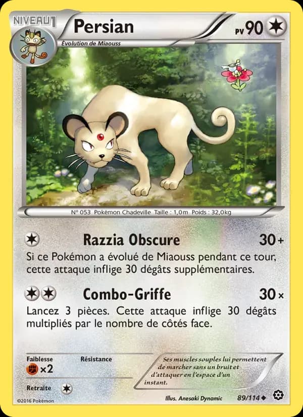 Persian — Offensive Vapeur 89 French Pokémon card