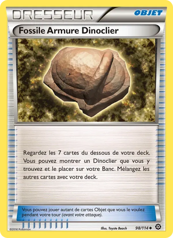 Fossile Armure Dinoclier — Offensive Vapeur 98 French Pokémon card
