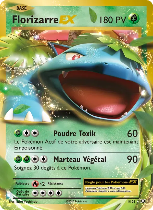 Florizarre EX — Évolutions 1 French Pokémon card