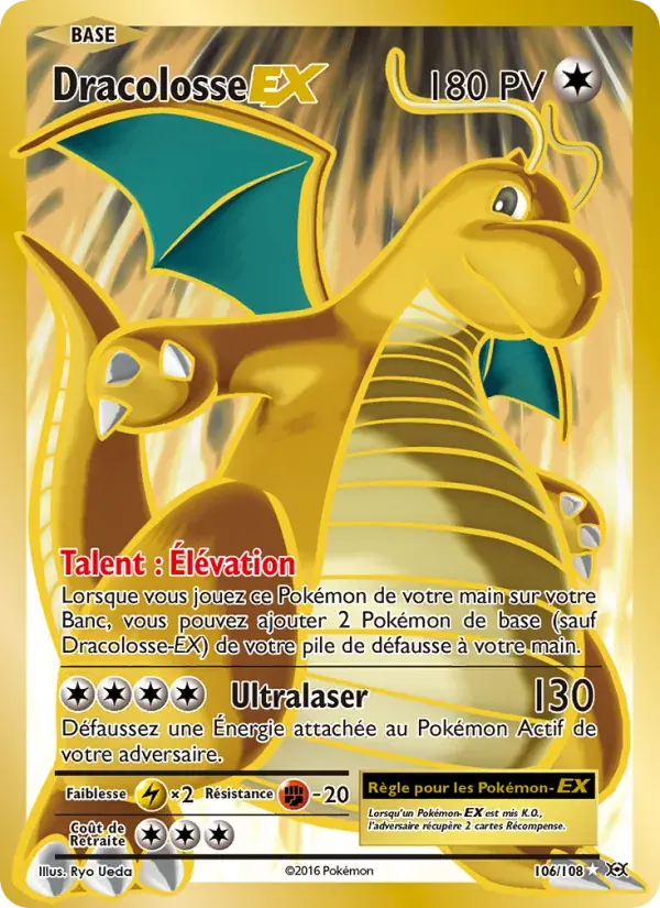 Dracolosse EX — Évolutions 106 French Pokémon card
