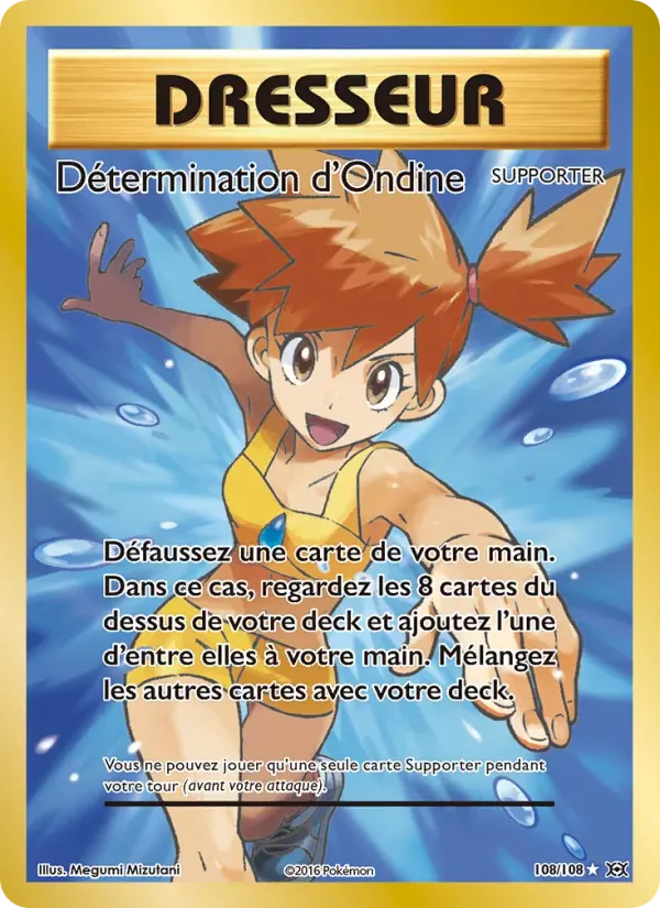 Détermination d'Ondine — Évolutions 108 French Pokémon card