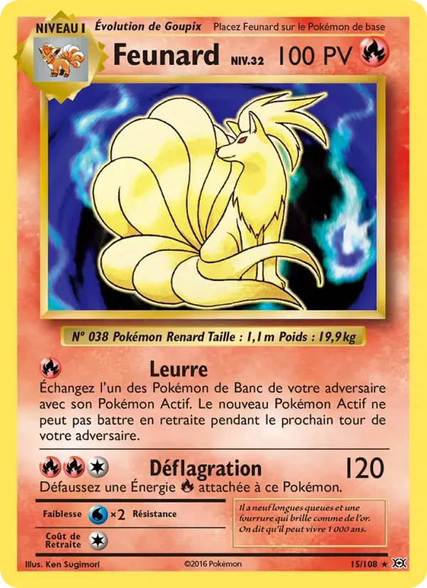 Feunard — Évolutions 15 French Pokémon card