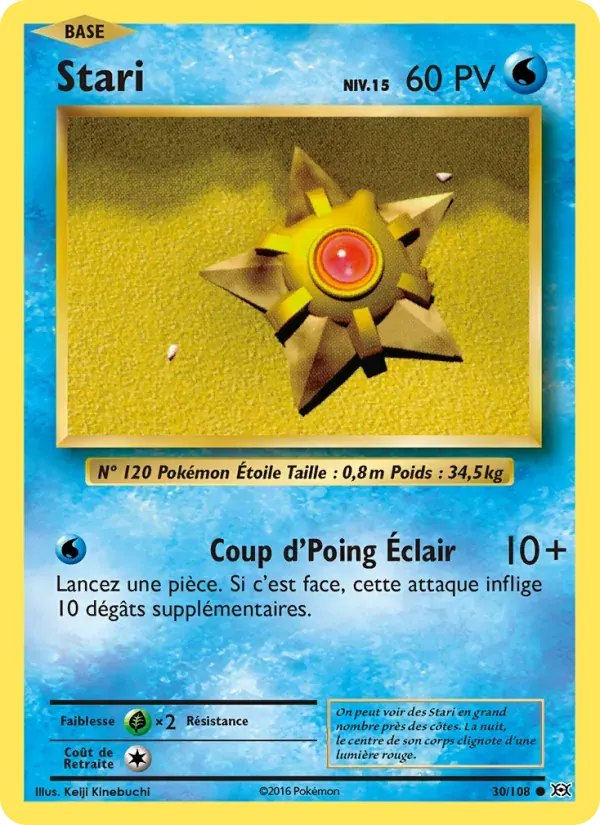 Stari — Évolutions 30 French Pokémon card