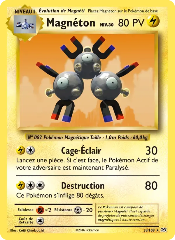 Magnéton — Évolutions 38 French Pokémon card