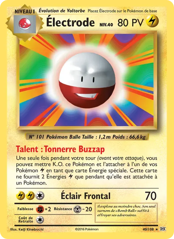 Électrode — Évolutions 40 French Pokémon card