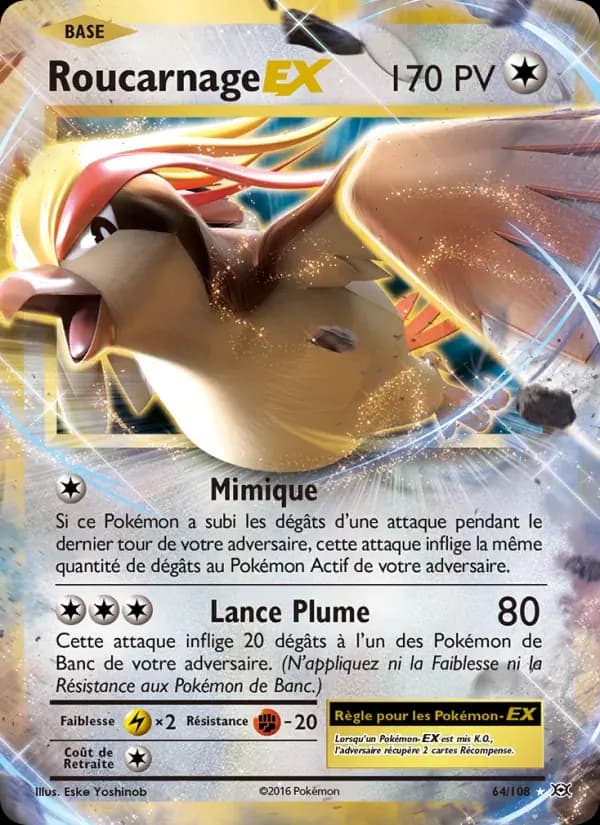 Roucarnage EX — Évolutions 64 French Pokémon card