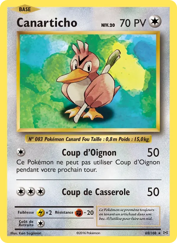 Canarticho — Évolutions 68 French Pokémon card