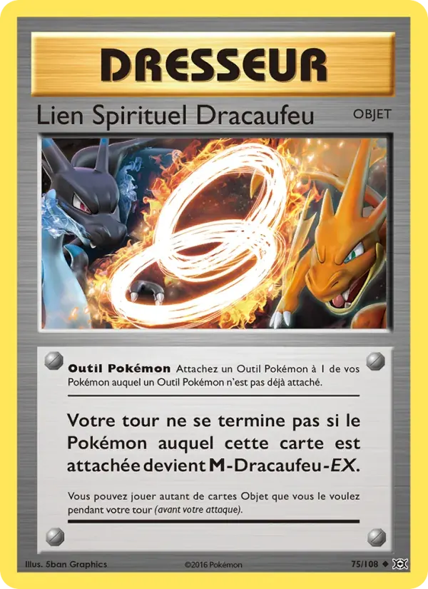 Lien Spirituel Dracaufeu — Évolutions 75 French Pokémon card