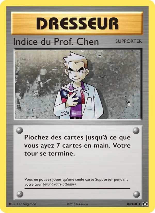 Indice du Prof. Chen — Évolutions 84 French Pokémon card