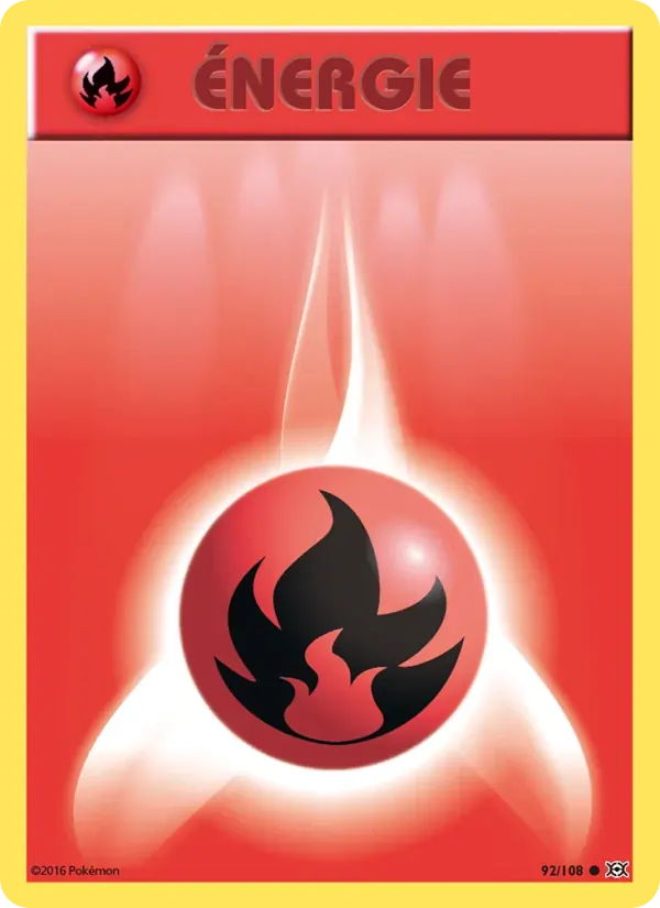 Énergie Feu — Évolutions 92 French Pokémon card