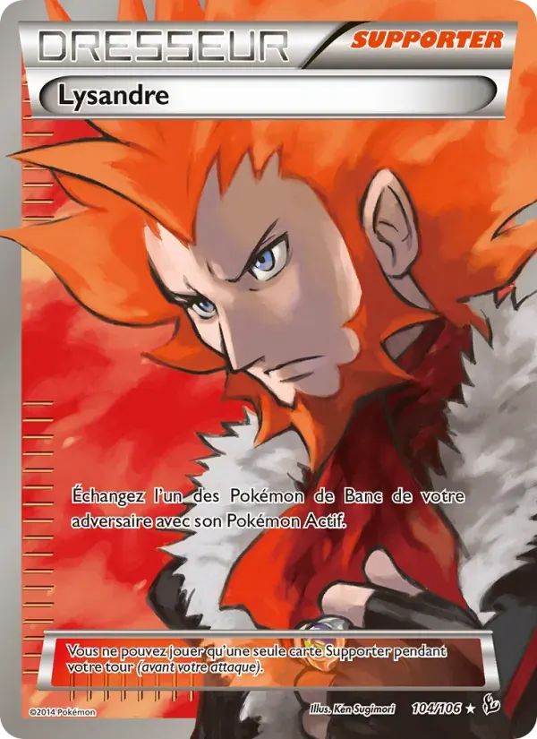 Lysandre — Étincelles 104 French Pokémon card