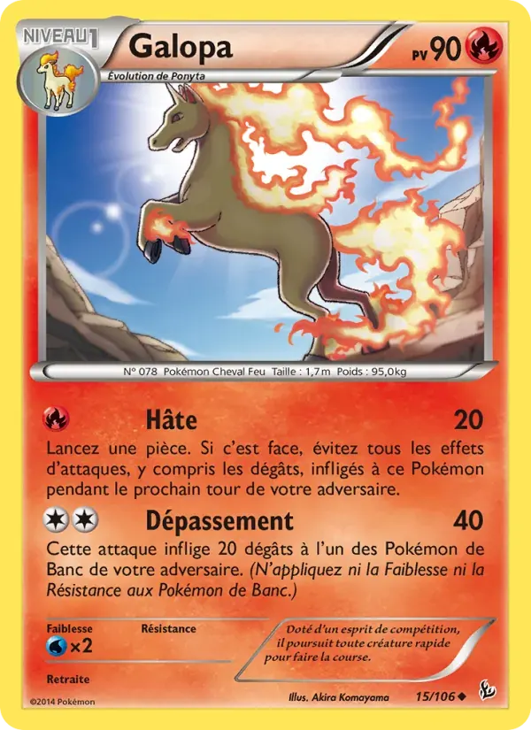 Galopa — Étincelles 15 French Pokémon card
